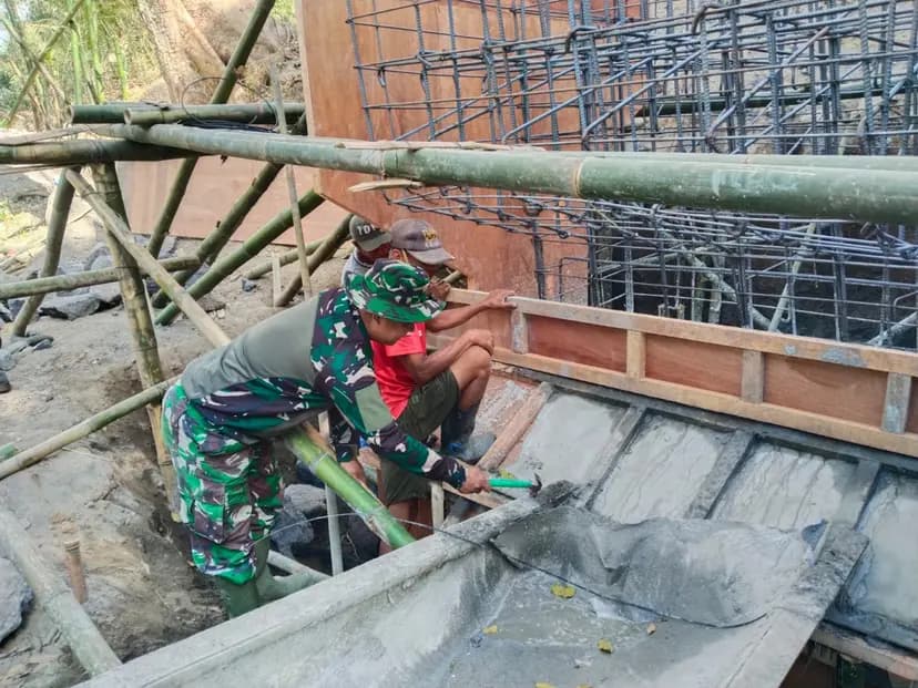 Kodim 0732 Sleman Bangun Jembatan Garuda, Perkuat Akses dan Dorong Perekonomian Masyarakat