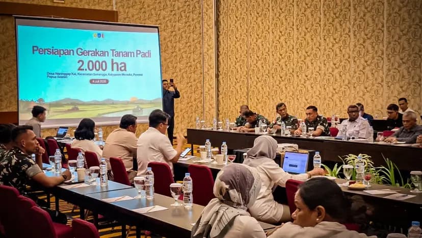 Sinergi Kodaeral XI dan Kementan Perkuat Cetak Sawah Merauke, Dukung Ketahanan Pangan Nasional